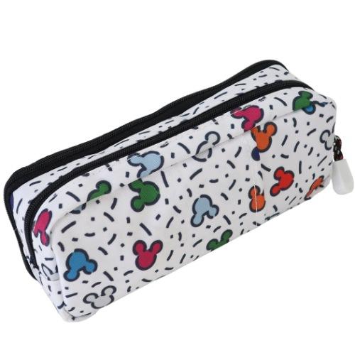 ミッキーマウス×OUTDOOR 筆箱 ツインファスナー BOX ペンケース