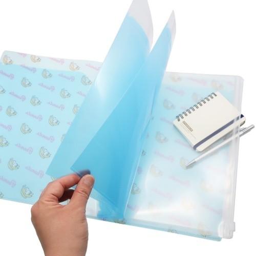 ジップファスナー付 6ポケット クリアファイル スヌーピー ポケットファイル ピーナッツ Sweet Pop ライトブルー キャラクターのシネマコレクション 通販 Paypayモール