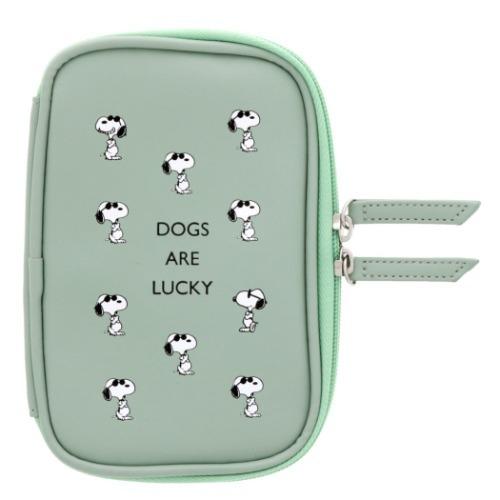 スヌーピー ガジェットポーチ M ピーナッツ モバイルポーチ キャラクター 相関図2 ミントグリーン キャラクターのシネマコレクション 通販 Paypayモール
