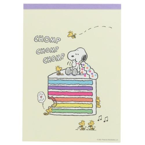 スヌーピー A6 メモ メモ帳 レインボーケーキ ピーナッツ キャラクター キャラクターのシネマコレクション 通販 Paypayモール