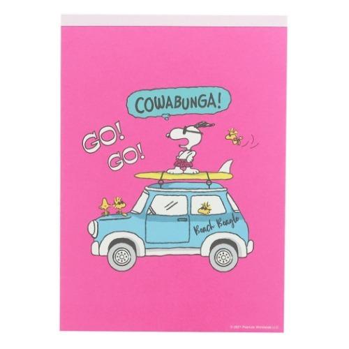 新生活 メモ帳 スヌーピー A6 メモ サーフ ピーナッツ サンスター文具 新学期準備文具