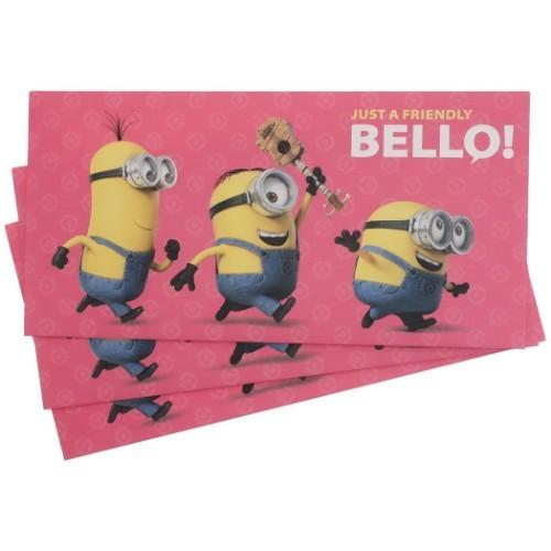 MINIONS（ミニオンズ） 長札 お年玉 ポチ袋 3枚セット ぽち袋 B BELLO