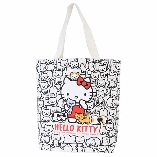 ハローキティ グッズ トートバッグ キャラクター 日本最大のブランド ねこだらけ 縦型 トート
