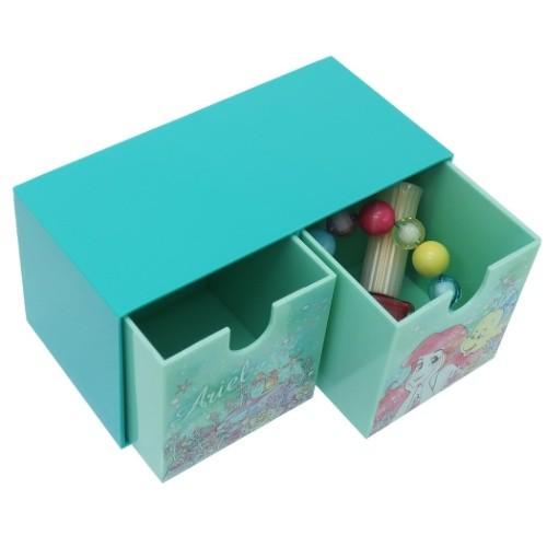 リトルマーメイド 2ルーム 引き出し ボックス 卓上 収納box アリエル ディズニー グッズ プリンセス キャラクターのシネマコレクション 通販 Paypayモール