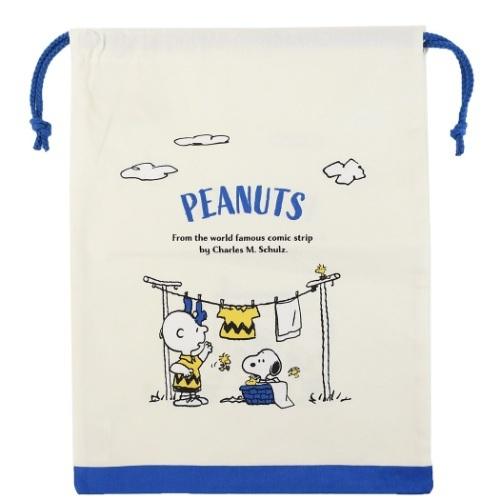 スヌーピー 巾着袋 ラージ きんちゃくポーチ ランドリー ピーナッツ スモールプラネット トラベル巾着 キャラクターのシネマコレクション 通販 Paypayモール