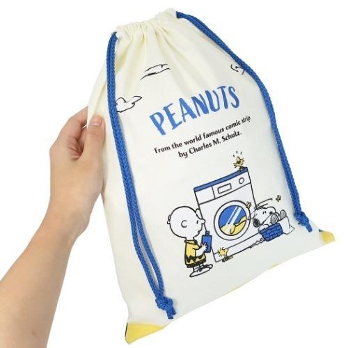スヌーピー 巾着袋 ラージ きんちゃくポーチ ランドリー ピーナッツ スモールプラネット トラベル巾着 キャラクターのシネマコレクション 通販 Paypayモール