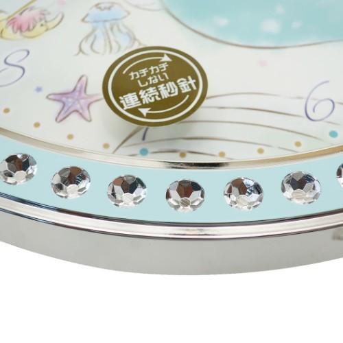 壁掛け時計 リトルマーメイド アリエル ジュエリー ウォールクロック