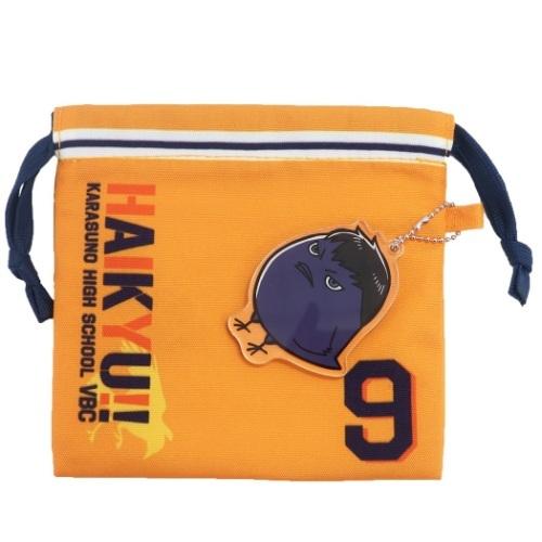 ハイキュー アニメキャラクター 巾着袋 チャーム付き フラット きんちゃくポーチ 影山飛雄 烏野高校 グッズ キャラクターのシネマコレクション 通販 Paypayモール