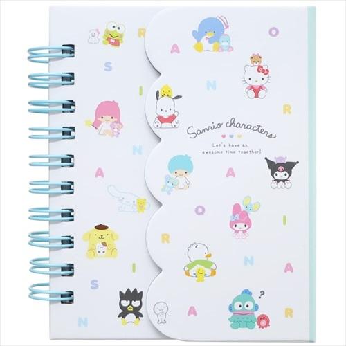 マグネット付きミニリングメモ サンリオキャラクターズ メモ帳