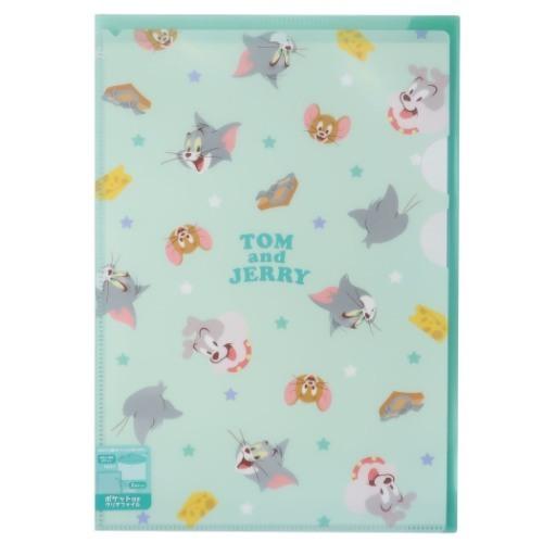 トムとジェリー グッズ クリアファイル ポケット付き キャラクター ポケットファイル フェイシーズ ミントグリーン ワーナーブラザース キャラクターのシネマコレクション 通販 Paypayモール