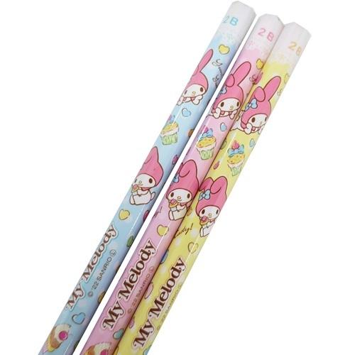 マイメロディ 鉛筆 六角軸えんぴつ2B 3本セット サンリオ 山野紙業