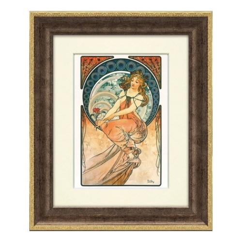 アルフォンスミュシャ インテリア 名画 ギフト 額付き ポスター 絵画