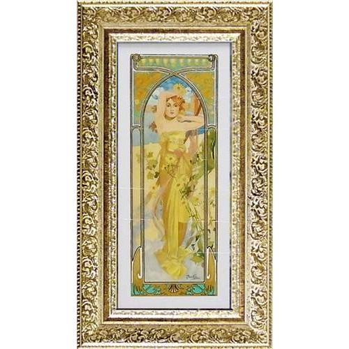 Alfonse Mucha アルフォンス・ミュシャ額縁つきレプリカアート