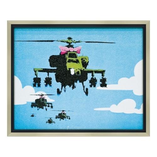 アートフレーム バンクシー Banksy ヘリコプター BK-10003 ギフト｜cinemacollection