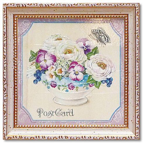 ミニ ゲル アートフレーム ポスター フラワーアート ティータイム