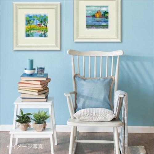 額付き 城と湖 はりたつお 版画 インテリア : キャラクターのシネマ