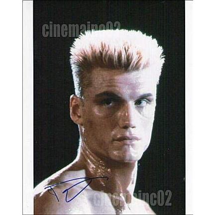 ドルフ・ラングレン 直筆サインカード セール！ドルフ・ラングレン直筆サイン入り『ロッキー4』ブロマイド