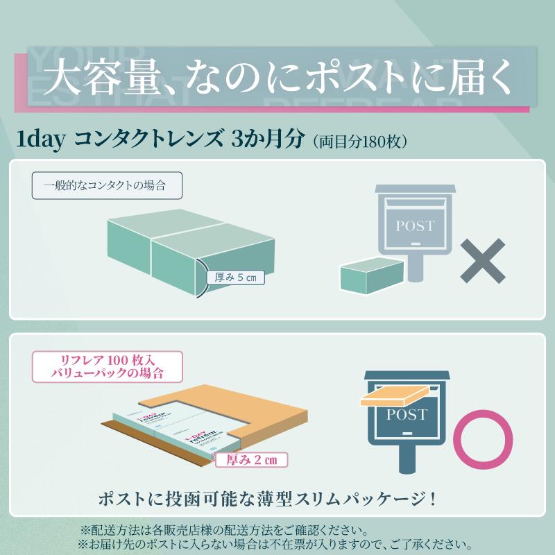 クリア コンタクトレンズ ワンデー 100枚入り クリアレンズ リフレア UV モイスチャー プライム 1day 大容量 DIA14.0mm DIA14.2mm 透明 度あり 高度数 UVカット |  | 13