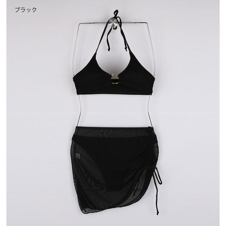 【セット商品】【全2色】カバーアップビキニセット ホワイト ブラック S/M/L【az37bikini】( sun )(230613