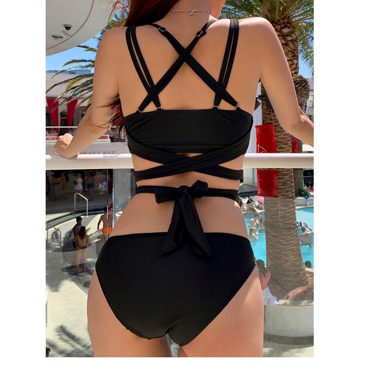 全1色】ストラップビキニ ブラック【strap-v-33-bikini