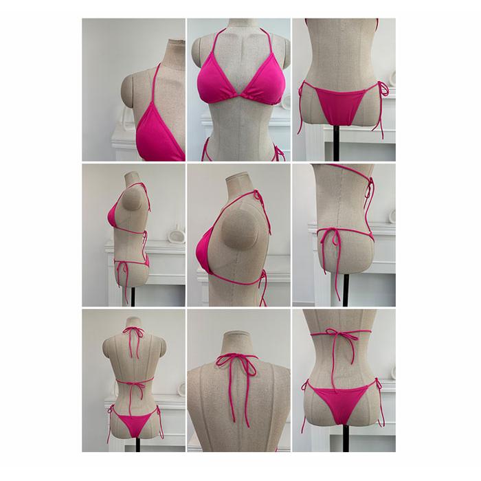 【全6色】ビキニセット ネオンイエロー オレンジ ホットピンク ホワイト ブラック ブルー【tanning-bikini】(zon )(240424)｜cinnamongirl｜16