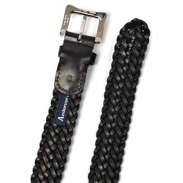 〈極美品〉Anderson's アンダーソンズ メッシュ ベル 黒 ネイビー 楽天市場】アンダーソンズ / Anderson's / レザー × ゴム メッシュ