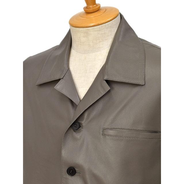 harrier-aoi.161837　ARMAレザーシャツ ARMA【アルマ】半袖レザーシャツアウター CAVE DRIZZLE ラムナッパ