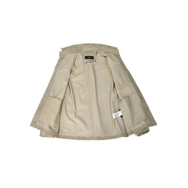 【FINAL SALE】ARMA【アルマ】レザーシャツアウター DILLEN G.TAUPE ラムスエード トープの画像