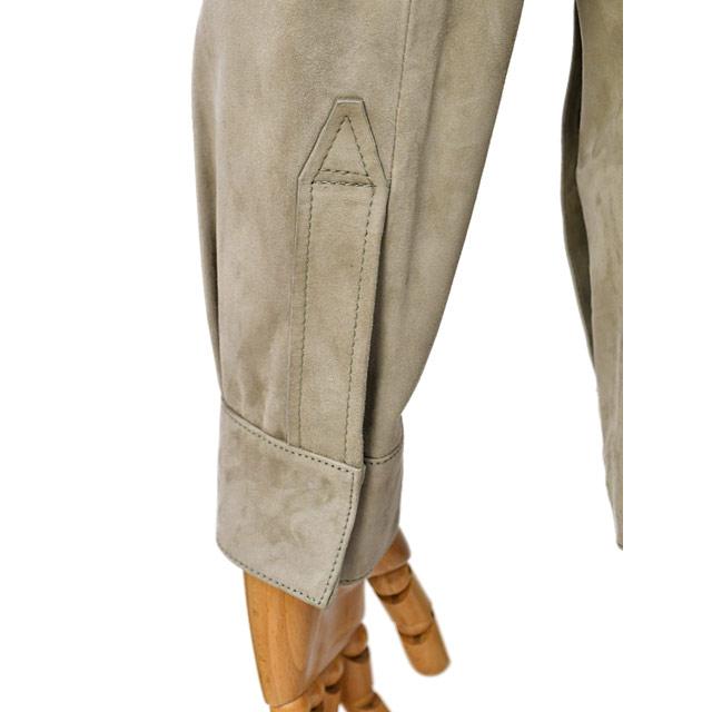 【FINAL SALE】ARMA【アルマ】レザーシャツアウター DILLEN G.TAUPE ラムスエード トープの画像