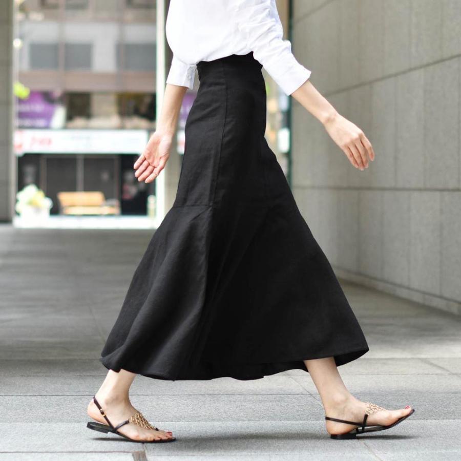 Berwich ベルウィッチ リネンロングスカート Go501 Dg0270 Nero リネン ブラック Berwichblk Cinq Essentiel 通販 Yahoo ショッピング