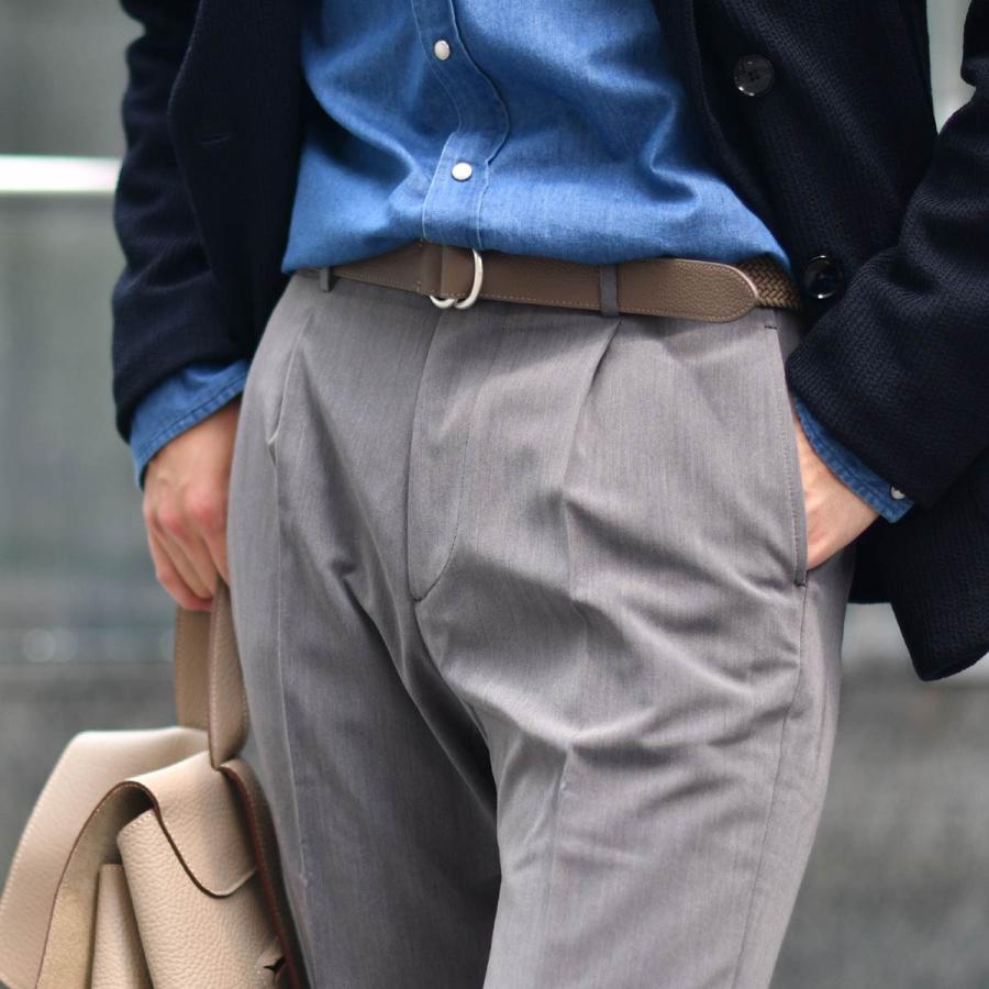 BERWICH グレー プリーツ入り メンズパンツ ウエスト調整可能 50 楽天市場】【秋先取り20】ベルウィッチ BERWICH スラックス