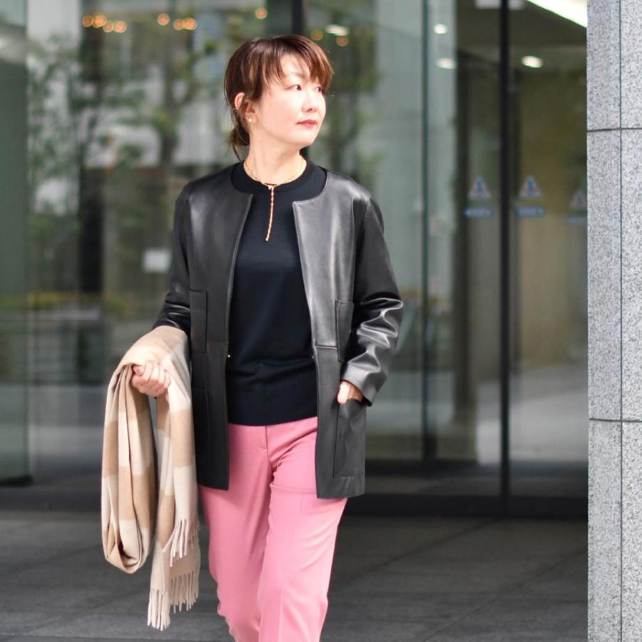 CINQUANTA ノーカラージャケット 黒36サイズ