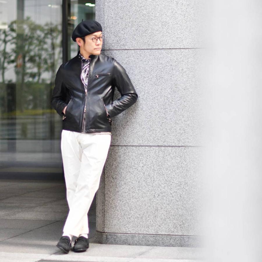 CINQUANTA【チンクアンタ】シングルライダースジャケット H502