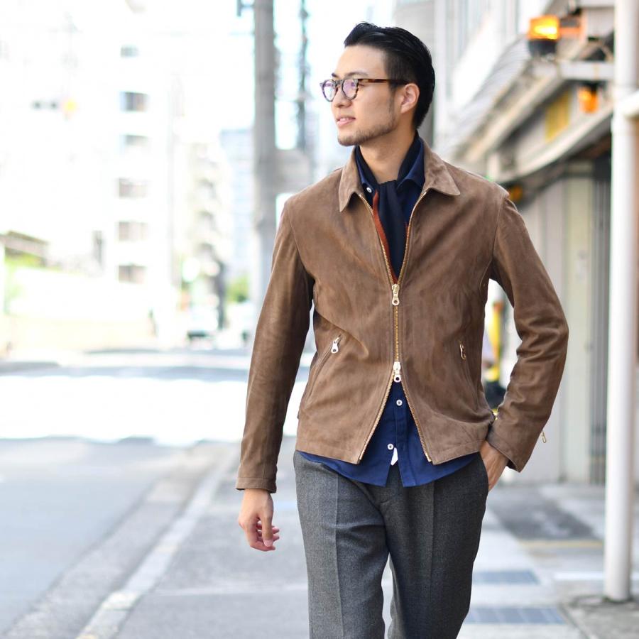 CINQUANTA チンクアンタH503 スエードシングルライダース サイズ42 スエードシングルライダース【SINGLE RIDERS/H503】｜Cinquanta