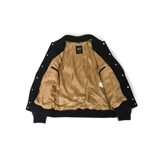 チンクアンタ／アワードジャケット／メルトン×レザー／ブラック／46