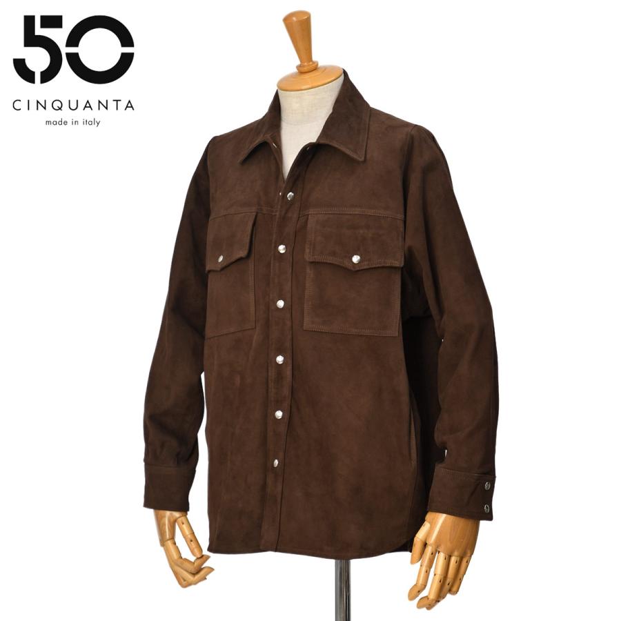 CINQUANTA レザーシャツ CINQUANTA ヌバック レザーシャツ 【公式通販】