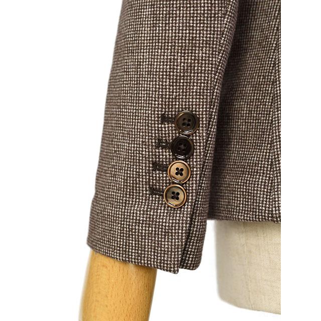 【FINAL SALE】【返品交換不可】【size42】CIRCOLO 1901【チルコロ】チェックシングルジャケット 286910 GIACCA FELPA SP BRUCIATO コットン ブラウン | CIRCOLO 1901 | 05