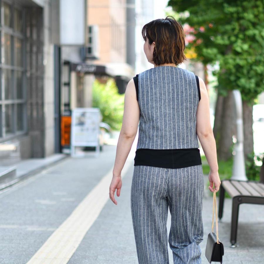 CIRCOLO 1901 1901【チルコロ】 スーパーライトストライプジレ