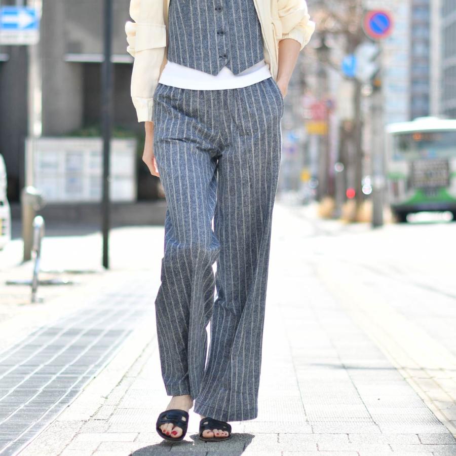 【FINAL SALE】【size38,40,42】CIRCOLO 1901【チルコロ】ドロストリングワイドパンツ 348719 PANT.COULISSE BLUE コットン ブルー | CIRCOLO 1901 | 06
