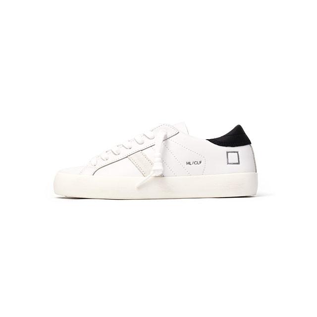 D.A.T.E.【デイト】スニーカー HILL LOW CALF WHITE BLACK  ホワイトブラックの画像