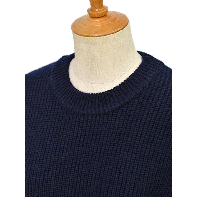 DEMYLEE【デミリー】畦編みニット RAVEN SWEATER 4210800113 077 NAVY ウール ネイビーの画像