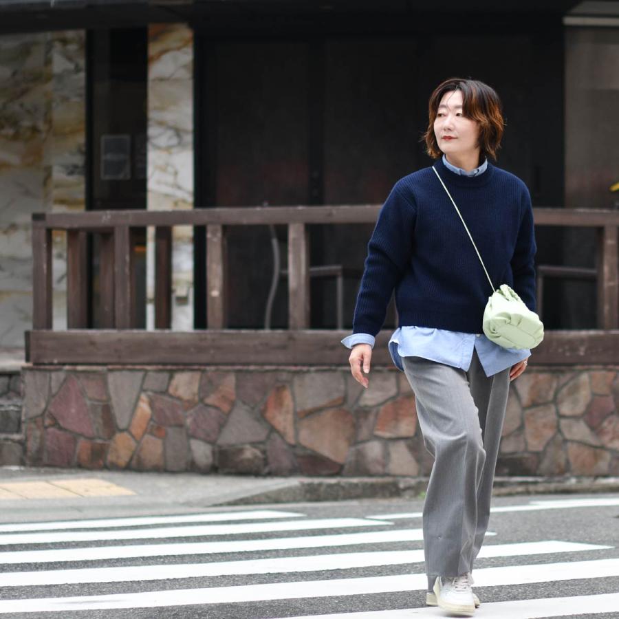 DEMYLEE【デミリー】畦編みニット RAVEN SWEATER 4210800113 077 NAVY ウール ネイビーの画像