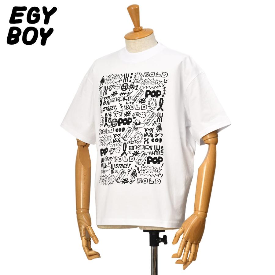 EGYBOY（エギーボーイ） EGYBOY【エギーボーイ】クルーネックカットソー EGB27A POP コットン ホワイト : Cinq ...