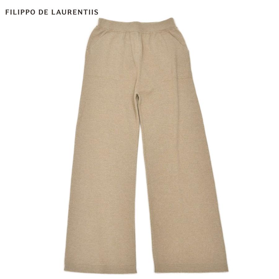 FILIPPO DE LAURENTIIS【フィリッポ デ ローレンティス】ニットパンツ PANTPAL WSC14R SABBIA ウール カシミヤ ベージュ | 
