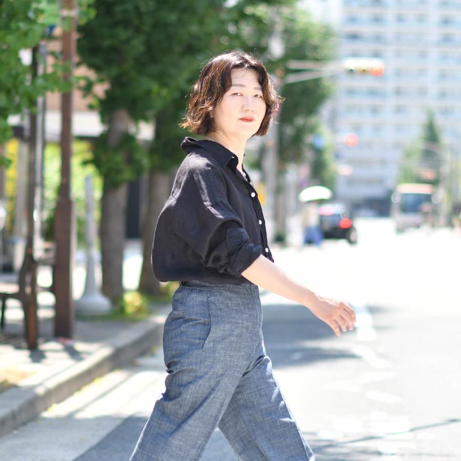 フィナモレ○Finamore○リネン長袖シャツ○レディース○サイズ40 
