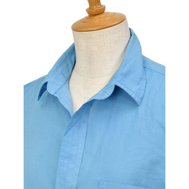 美品＊フランクアンドアイリーン BARRY リネンシャツ ターコイズブルー 長袖 今年も着たい！ 梅雨と夏が待ち遠しくなる「フランク