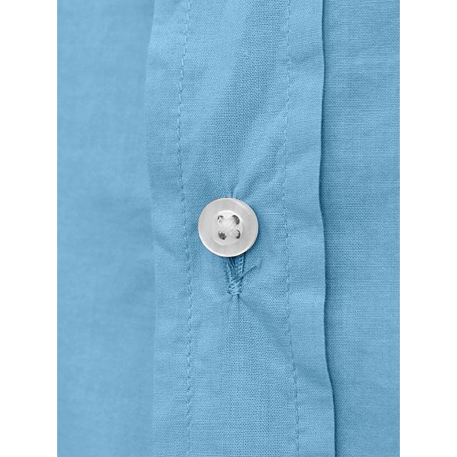 美品＊フランクアンドアイリーン BARRY リネンシャツ ターコイズブルー 長袖 今年も着たい！ 梅雨と夏が待ち遠しくなる「フランク