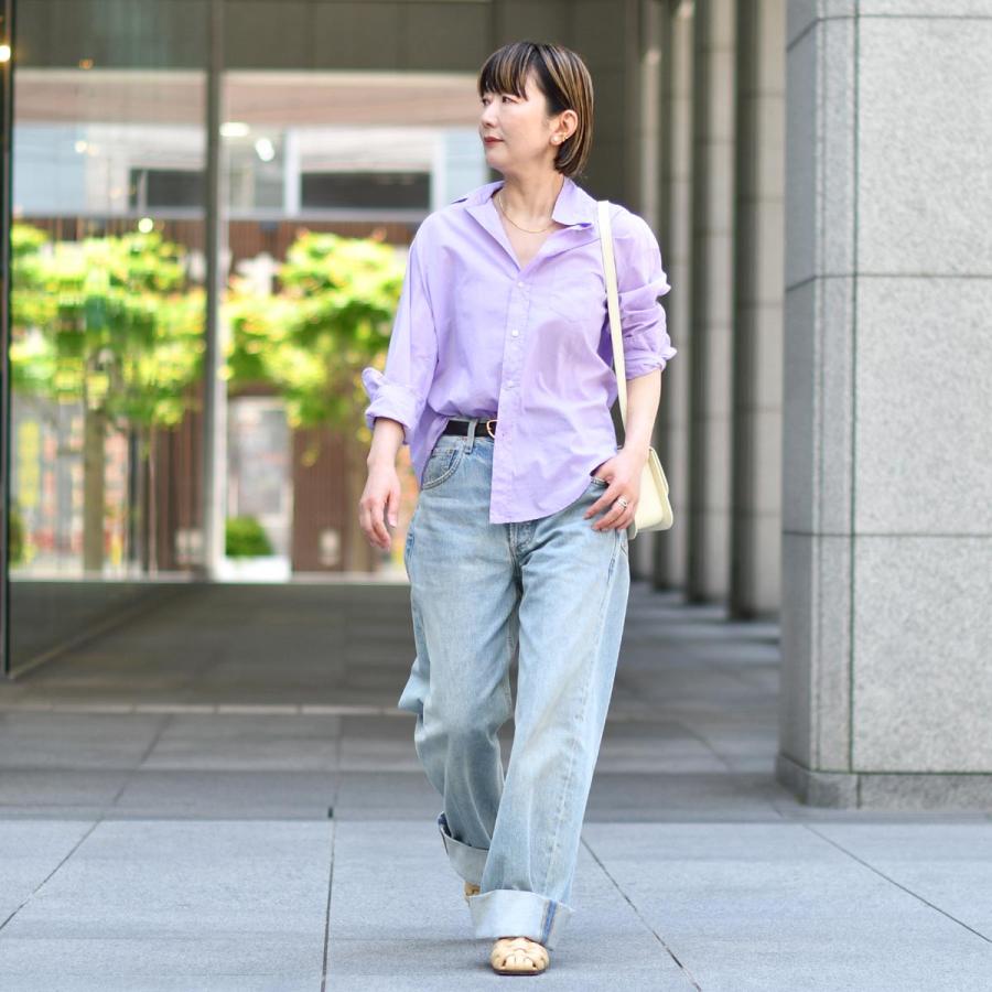 ◾️美品　フランクアンドアイリーン　EILEEN　スキッパーシャツ　パープル　紫 ◾️美品 フランクアンドアイリーン EILEEN スキッパーシャツ