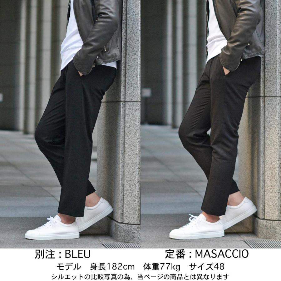 giabsarchivio【ジャブスアルキヴィオ】Cinq essentiel別注 NEW MASACCIO "BLEU" A7072R 90 ウォッシャブルウールストライプ ブラック｜cinqessentiel｜12