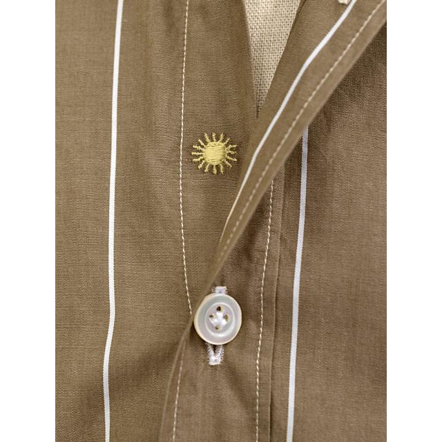 Giannetto【ジャンネット】コットンバンドカラーシャツ VINCIFIT(Relax recommend) 206700VLU 0004 ストライプ ブラウン | GIANNETTO | 04